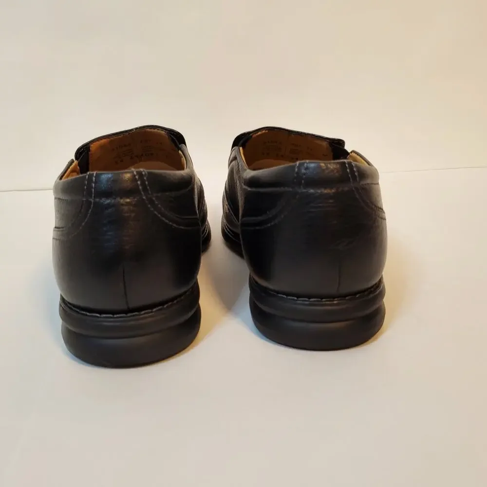 Nunn Bush Mens Black Leather Slip On Loafers Shoes 11.5M Sheepskin 81044-007